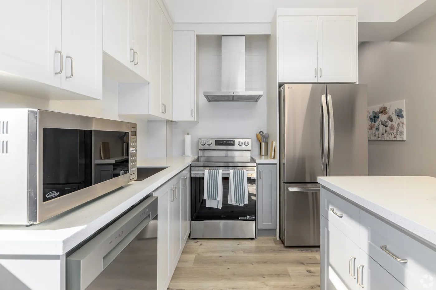 Open-concept living and kitchen area